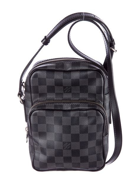 black louis vuitton crossbody purse|Louis Vuitton black checkered purse.